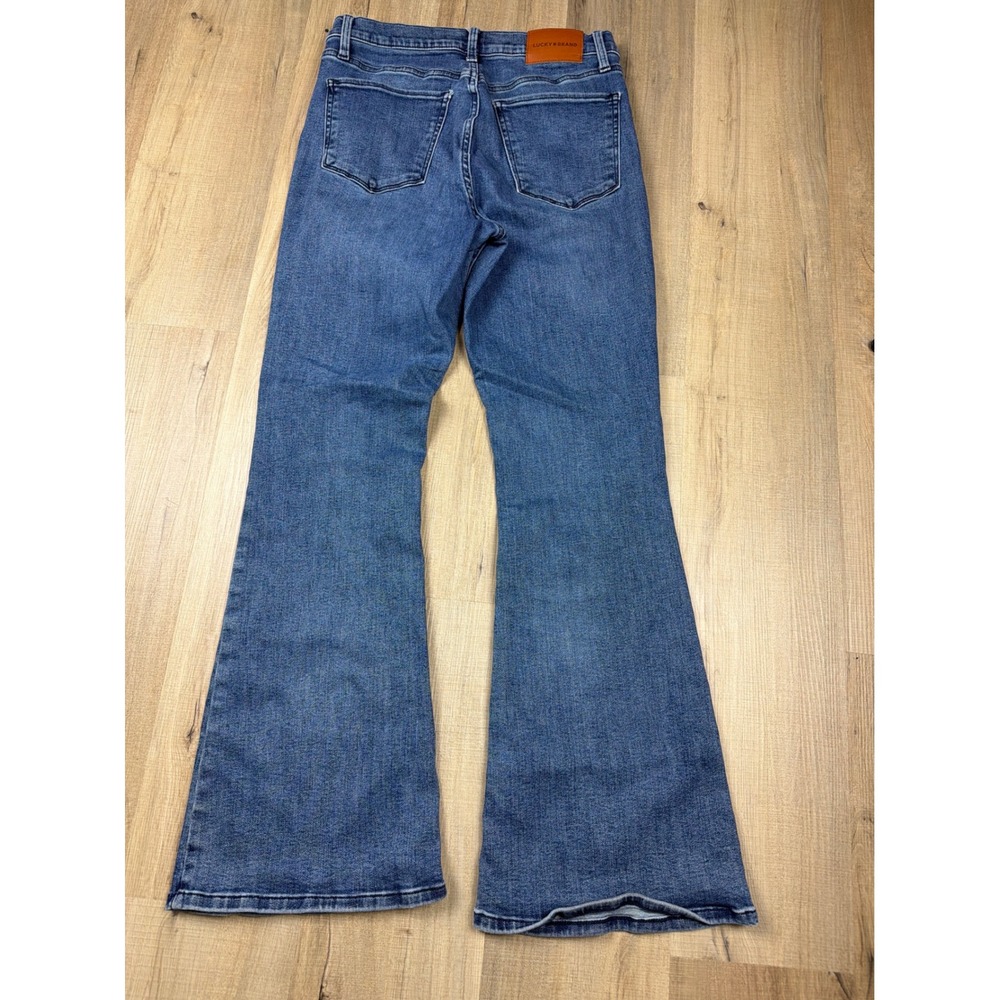 Lucky Brand‎ Stevie High Rise Flare Jeans Medium Wash Denim Blue 12/31 R Womens - Picture 6 of 8